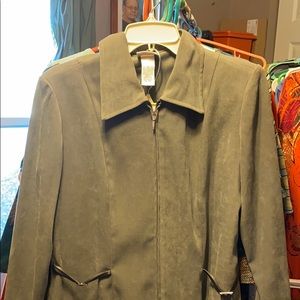 Fashion Bug Stretch Olive Green Pantsuit. Size 8